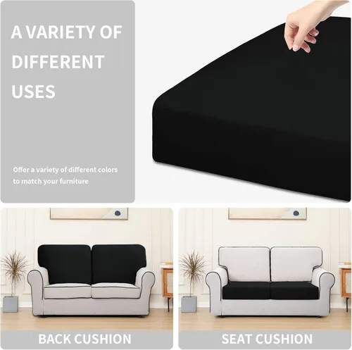 Miniatura 6 de Easy-Going Funda de cojín 100% impermeable para asiento de sofá, funda de cojín elástica de muebles, para niños, mascotas, cojín de sofá biplaza