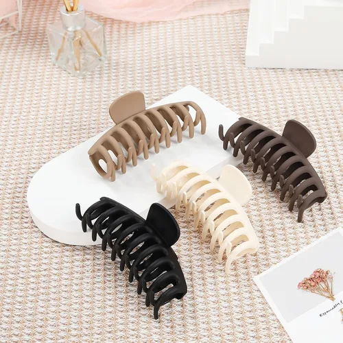 Miniatura 6 de laxizar Paquete de 8 pinzas rectangulares para el cabello para mujeres y niñas, clips de bandana grandes, pinzas de sujeción fuerte para el cabello