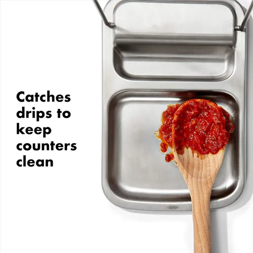 Miniatura 4 de OXO Good Grips - Soporte para cucharas de acero inoxidable con soporte para tapa