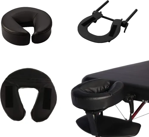 Miniatura 5 de Mesa de masaje universal, cuna y cojín para cara, silla de masaje ajustable, reposacabezas y almohada facial, soporte de almohada elástica de espuma