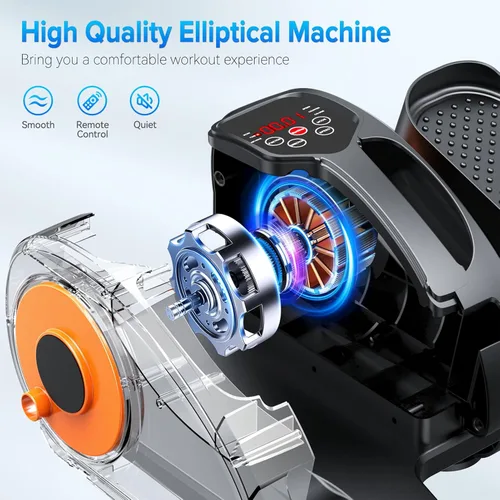 Miniatura 2 de GUGTTR Under Desk Elliptical Machine, Electric Elliptical Leg Exerciser for Seniors Fully Assembled, Quiet & Portable Electric Seated Pedal