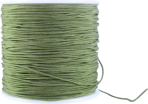 Miniatura 66 de KONMAY 1 rollo de cuerda de nailon para hacer pulseras de 150 yardas, trenzado de nailon Shamballa Macramé/cordón de cuentas de 0.4mm, cordón