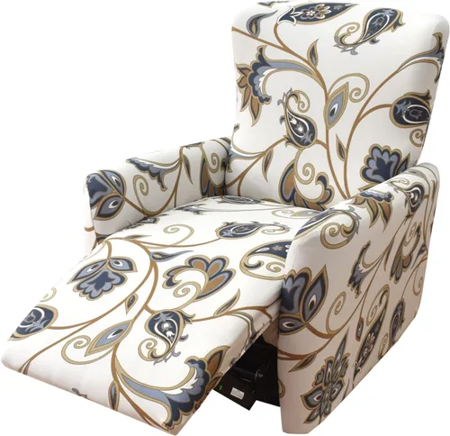 Miniatura 28 de KRFOONN Fundas elásticas para sillón reclinable con estampado, fundas para sillas reclinables de 4 piezas, fundas para sillón reclinable Lazy Boy