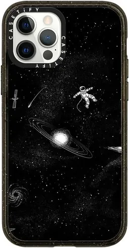 Miniatura 10 de CASETiFY Impact - Funda para iPhone 12 y iPhone 12 Pro, Bearly Awake, color negro transparente