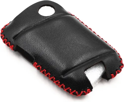 Miniatura 7 de Funda de cuero con 4 botones para llavero inteligente Volkswagen Tiguan Atlas Jetta Passat Golf Alltrack 2018-2022 (negro), Negro