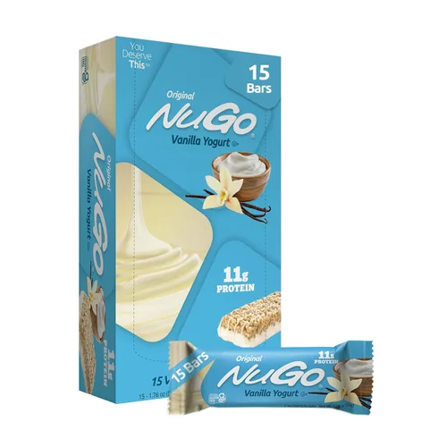 Miniatura 16 de NuGo Barra de proteínas, plátano de chocolate, 0.46 oz de proteína, sin gluten, 15
