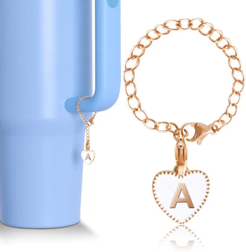 Accesorios de dije de letra para taza Stanley, dije de identificación con nombre para Stanley/vaso moderno simple, dije de identificación inicial en