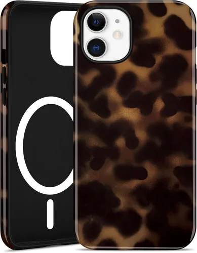 Miniatura 129 de Jusy Compatible con MagSafe Brown Tortoise Shell Print Phone Case para iPhone 7/8/SE, funda protectora magnética de lujo de TPU suave