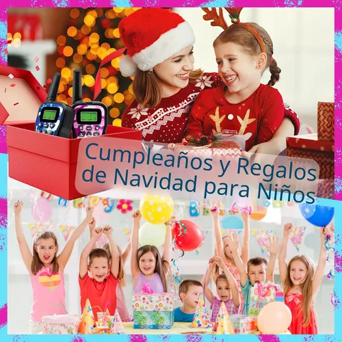 Miniatura 6 de Huaker Walkie Talkies para niños, paquete de 3 unidades de 22 canales de radio de 2 vías con linterna y pantalla LCD, walkie talkies de alcance de 3