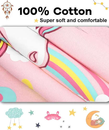 Miniatura 5 de KOBERO Pijamas de Navidad para niños y niñas de 18 meses-12 años, ropa de dormir 100% algodón