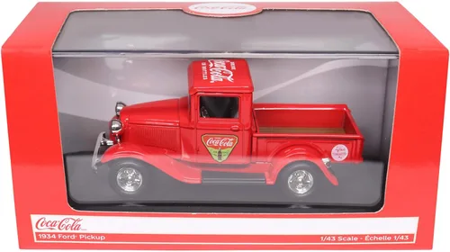 Miniatura 3 de Motor city classics Coca-Cola Diecast coleccionable 1934 Ford Pick-Up 'Refresh Your Guests' 1:43 Modelo a escala fundida a presión 443031