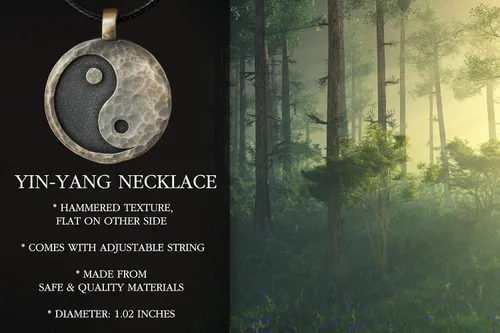 Miniatura 54 de Collar Yin Yang para hombre, joyería colgante de alta calidad de aspecto antiguo, regalos de Yin Yang, joyería vikinga para hombres