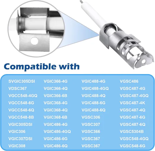 Miniatura 3 de PB040170 811302 Reemplazo del electrodo de ignición para horno de gas para hornear compatible con horno Viking, reemplaza a AP5315630