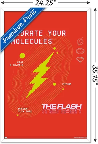Miniatura 3 de Trends International Póster de pared de DC Comics Movie The Flash - Vibrate Your Molecules Versión enmarcada en blanco