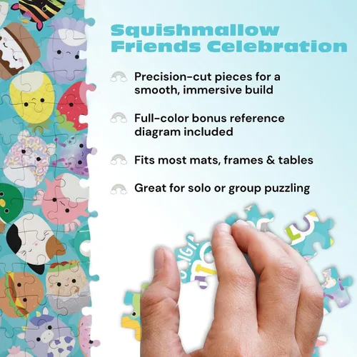 Miniatura 4 de Buffalo Games Squishmallow Friends - Rompecabezas de 300 piezas, 21.25 x 15 pulgadas, rompecabezas de piezas grandes para adultos, collage colorido