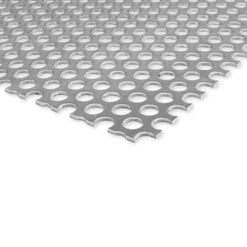 Miniatura 2 de Hoja perforada de aluminio 3003, dureza H14, perforaciones redondas escalonadas de 0.094", espaciado central de 0.15625", 0.063" de espesor, 12