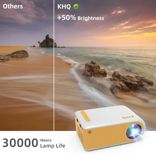 Miniatura 5 de Mini proyector para películas al aire libre, proyectores de video KHQ Full HD compatibles con 1080P para iPhone, proyector portátil para uso de cine