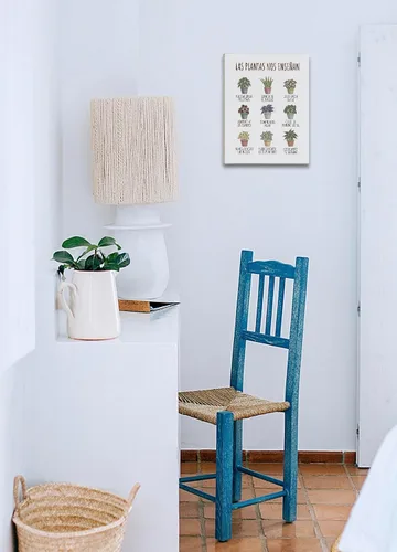 Miniatura 5 de Lienzo decorativo para pared con texto en inglés «What Plants Teach Us en español para salud mental», pinturas de póster positivas, obras de arte