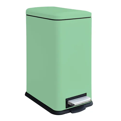 Miniatura 25 de Cubo de basura pequeño para baño con tapa, cubo de basura de 1.3 galones con cubo interior extraíble, cubo de basura delgado con tapa de cierre