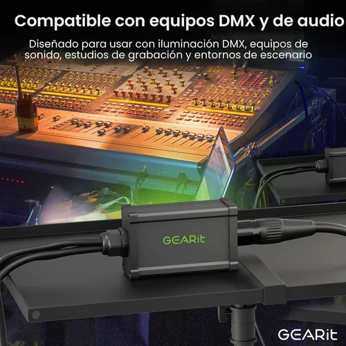 Miniatura 2 de GEARit Serpiente de 4 canales (cable de derivación de 2 pies) 3 pines XLR/DMX/AES-EBU a Ethercon RJ45 Cat5/Cat6 Ethernet Extensor para escenario