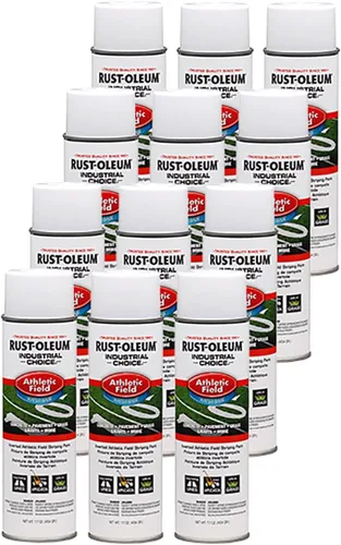 Miniatura 2 de Rust-Oleum Industrial Choice Athletic Field Striping Paint Bundle (12 unidades) y varita de rayas