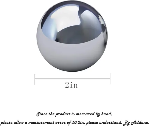 Miniatura 3 de AD Pelota china de hierro sólido Baoding pesada sin timbre acero inoxidable cromado bolas de ejercicio de salud para terapia de manos grandes