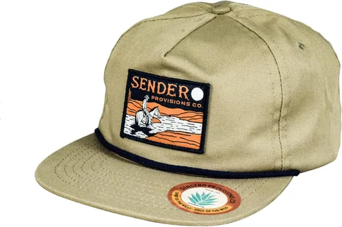 Miniatura 6 de Sendero Provisions Co. Sombrero de cuerda ajustable al aire libre con parche tejido Lone Rider (marrón claro), Beige Bronceado
