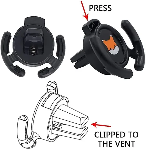 Miniatura 3 de Soporte de montaje de ventilación para automóvil, compatible con Popsocket, soporte de automóvil hecho para agarres de enchufe pop, soporte plegable