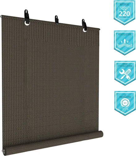 Miniatura 2 de COARBOR - Persianas enrollables para exteriores, persianas para porche, pérgola, cenador, glorieta, balcón, pantalla de privacidad para terraza