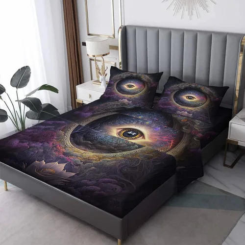 Miniatura 10 de NOGAWA Juego de sábanas de astronauta tamaño individual XL, sábanas espaciales, sábanas y fundas de almohada estampadas de 3 piezas, sábana bajera