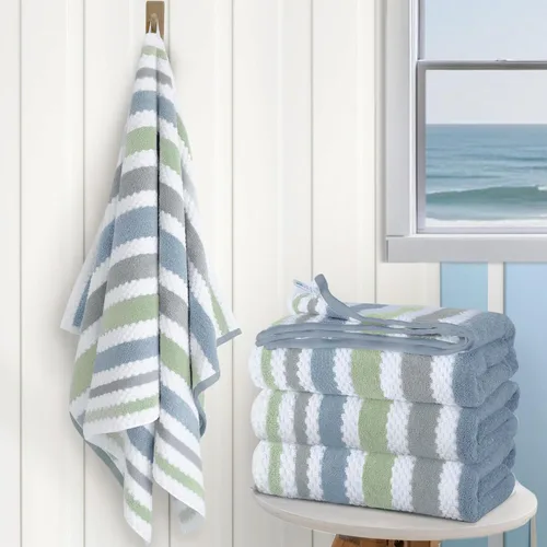 Miniatura 18 de Paños de lavado de algodón para ducha (6 piezas, 13 x 13 pulgadas), de secado rápido, gruesos, absorbentes, toallas faciales suaves para baño, juego