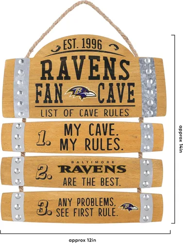 Miniatura 3 de FOCO Letrero colgante de pared con logotipo de equipo de la NFL
