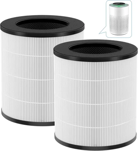 Paquete de 2 filtros de repuesto A2 compatibles con AME=EU GDAP1W y VEWIOR A2 (ClearAir-A2), filtro HEPA 3 en 1 con filtro de carbón activado de