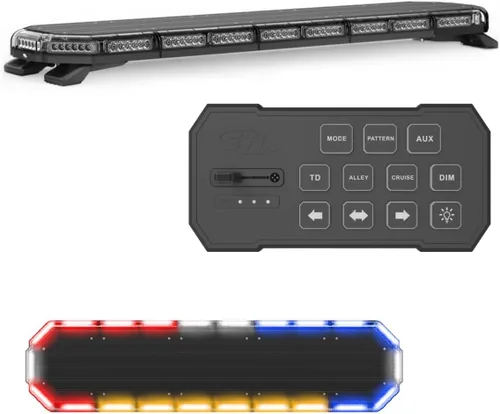 Miniatura 20 de SpeedTech Lights K-Force 47 - Barra de luz LED estroboscópica de policía de tamaño completo para montaje en techo, luces de advertencia para Verde