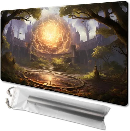 Miniatura 12 de MTG - Tapete de juego tamaño 24 x 14 pulgadas, bolsas de almacenamiento antideslizantes, ideal para entusiastas de los juegos de cartas, tapete
