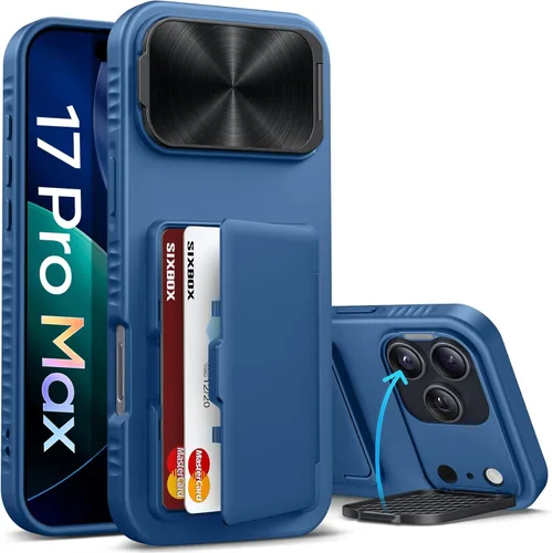 Miniatura 22 de Funda para iPhone 16e tipo cartera, soporte integrado, tarjetero y cubierta para lente de cámara, protección de cuerpo completo, resistente, Negro