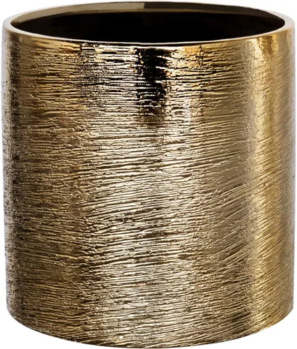 Royal Imports Jarrón decorativo de cerámica de vidrio con flores, centro de mesa para el hogar o boda, forma de cilindro grabado, 5 x 5 pulgadas,