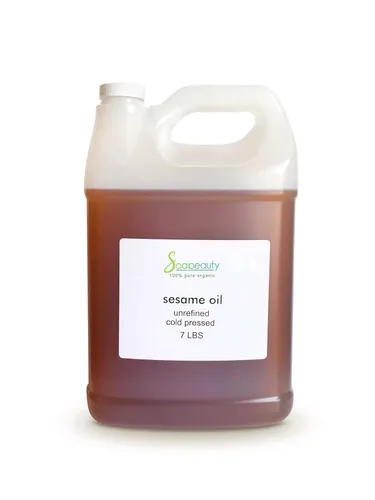 Miniatura 3 de Aceite de sésamo portador de virgenes sin refinar tostado prensado en frío de 4 onzas a 1 libra (48 onzas (3 x 16 onzas)