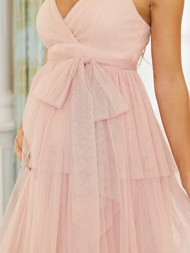 Miniatura 5 de Ever-Pretty Vestido de fiesta de noche de maternidad con cuello en V y borla para mujer 20794-EY