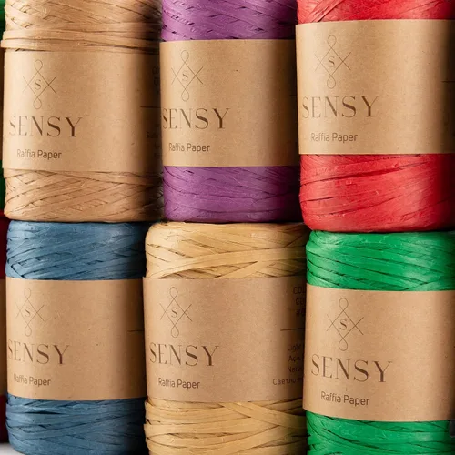 Miniatura 9 de Sensy Premium - Papel de rafia, 438 yardas, cinta de papel (verde)
