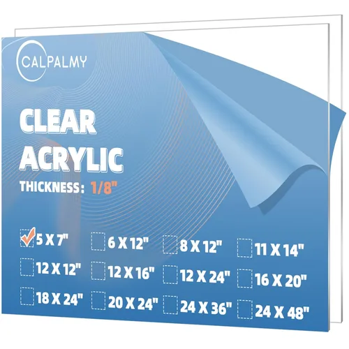 Miniatura 23 de CALPALMY Paquete de 2 hojas acrílicas transparentes grandes de 1/8 pulgadas de grosor, hojas de plexiglás precortadas de 36 x 48 pulgadas