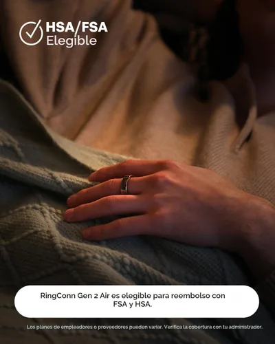 Miniatura 7 de RingConn Gen 2 Air, Anillo Inteligente AI Ultra-Delgado, Batería de 10 Días, Monitor de Fitness/Sueño/Estrés/FC para Mujeres y Hombres, Sin Tarifa