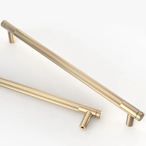 Miniatura 38 de Asidrama - Paquete de 10 tiradores para gabinete de 3 pulgadas (76mm) de color negro mate y bronce champán, manijas estriadas para gabinete