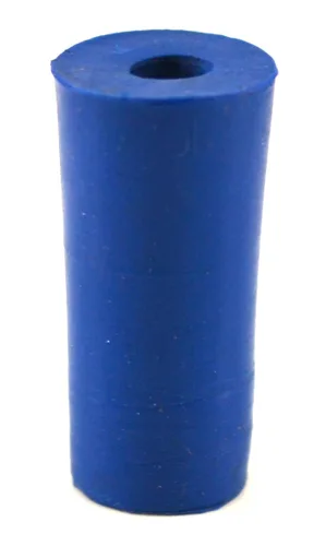Miniatura 2 de EISCO Paquete de 10 tapones de neopreno, 1 agujero, apto para uso con petróleo, aceites, ácidos inorgánicos y bases – Tamaño: 0.315 in, parte