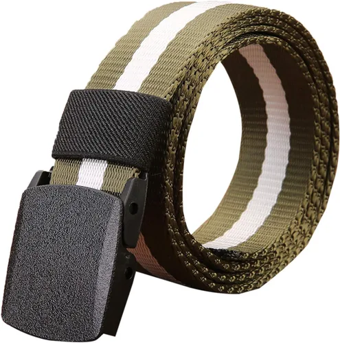 Miniatura 3 de Elonglin Cinturón táctico militar de la lona de la correa de nylon unisex 1,5" con la hebilla plástica