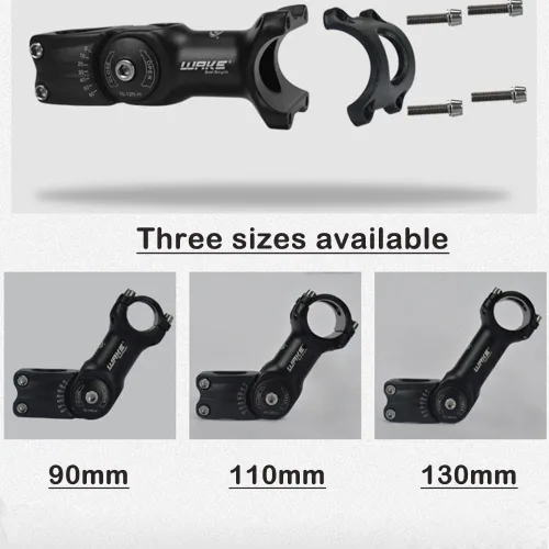 Miniatura 5 de CYSKY Vástago de bicicleta ajustable 31.8 25.4 3.543 in/4.331 in/5.118 in 0-60 grados ajustable MTB vástago de bicicleta elevador para bicicleta