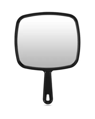 Miniatura 9 de PROTECLE Espejo de mano extra grande, espejo de mano para salón de peluquería con mango (gris cuadrado 9" x 12.4")