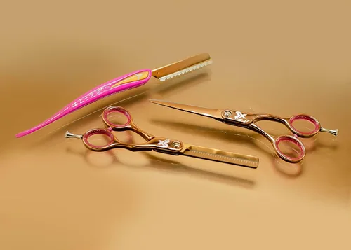 Miniatura 6 de Cricket Shear Xpressions Hey Rosie 30T Tijeras Profesionales para Cortar Cabello - Tijeras de Barbero, Acero Inoxidable Japonés, Ideales