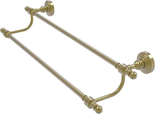 Miniatura 3 de Allied Brass RW-72/24 Retro Wave Collection - Toallero doble de 24 pulgadas, níquel satinado Mate blanco