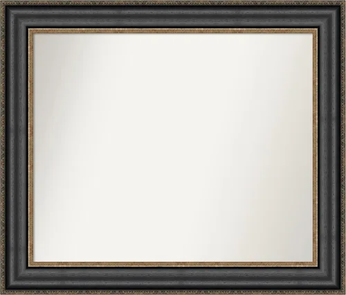 Miniatura 127 de Amanti Art Espejo personalizado, espejo de baño negro puente, espejo de pared o espejo de tocador de baño sobre el fregadero (26 x 26 pulgadas)